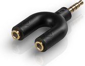 Teufel Y-adapter - Y-splitter adapter voor koptelefoons op 3,5 mm aansluiting - lengte 5 cm , zwart