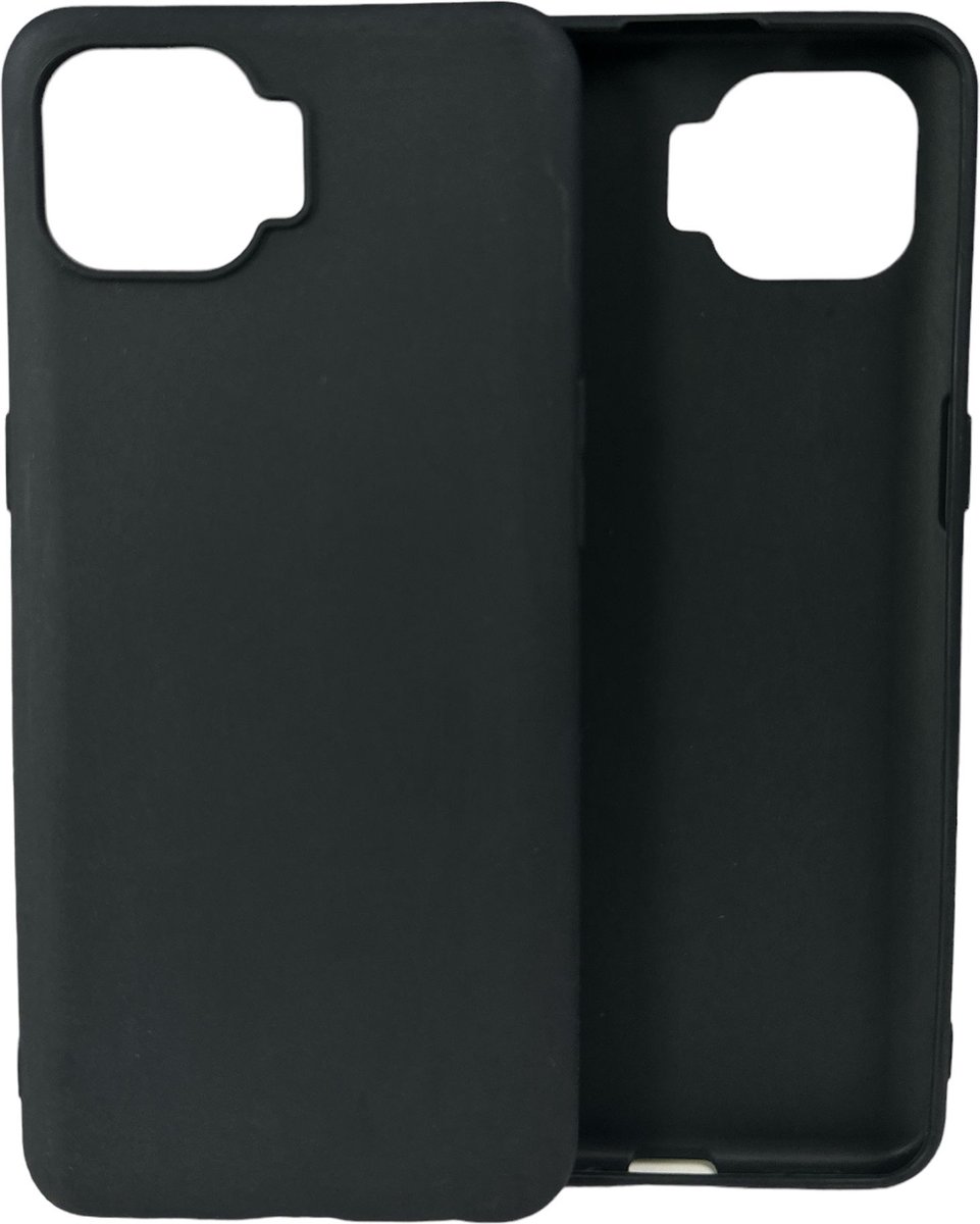 Flexibele achterkant Silicone hoesje Geschikt voor: Oppo A93 4G -Zwart