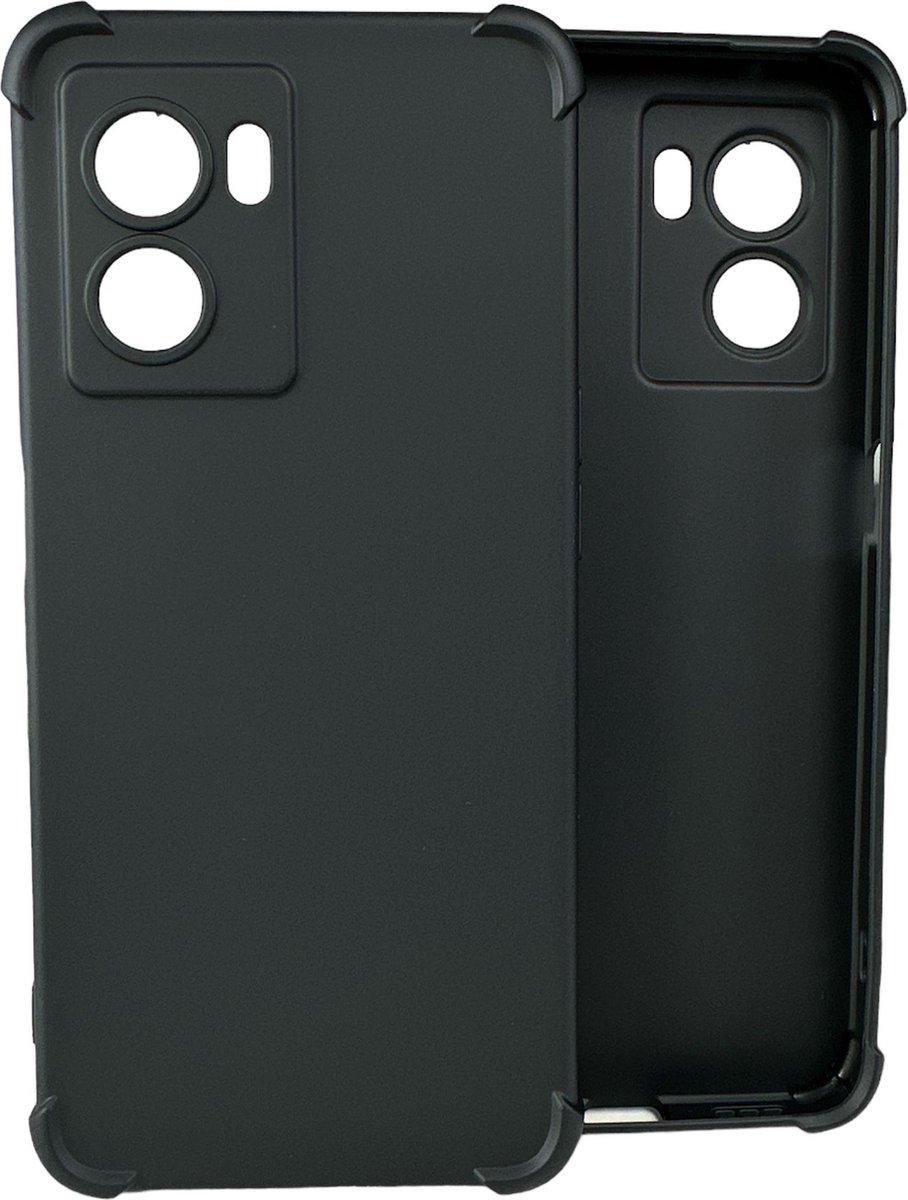 Shockproof Soft TPU hoesje Silicone Case Geschikt voor: Oppo A57 & A57s - Zwart
