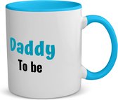 Akyol - daddy to be koffiemok - theemok - blauw - Papa - beste vader - vader cadeautjes - vaderdag - verjaardagscadeau - verjaardag - cadeau - geschenk - kado - gift - vader artikelen - 350 ML inhoud