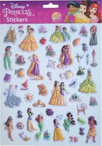 Dinsey Princess - pop up stickers - bubble sticker - +/- 50 stuks - knutselen - creatief - prinsessen - Belle - Mulan - Moana/Viana - Ariël - Sneeuwwitje - Rapunzel - Assepoester