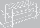 Set van 2 voedselrekken - moderne keukenorganizer voor blikjes en ingeblikt voedsel - stevige metalen opbergcontainer voor koelkast of kast - wit