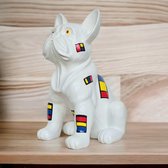 Franse Bulldog beeldje Mondriaan stijl