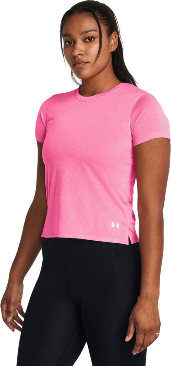 Under Armour UA Streaker SS Dames Sportshirt - Roze - Maat M