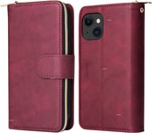 Luxe BookCover - 9 Cards - Wallet Etui geschikt voor iPhone 15 - Bordeaux Rood