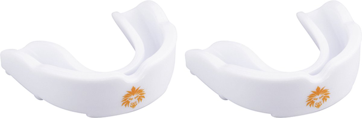 ORCQ Gebitsbeschermer - Mouthguard voor Boksen, Kickboksen en Hockey - Gebitsbeschermer voor volwassenen - Bitjes met opbergdoosje - Set van 2 gebitsbeschermers - Wit