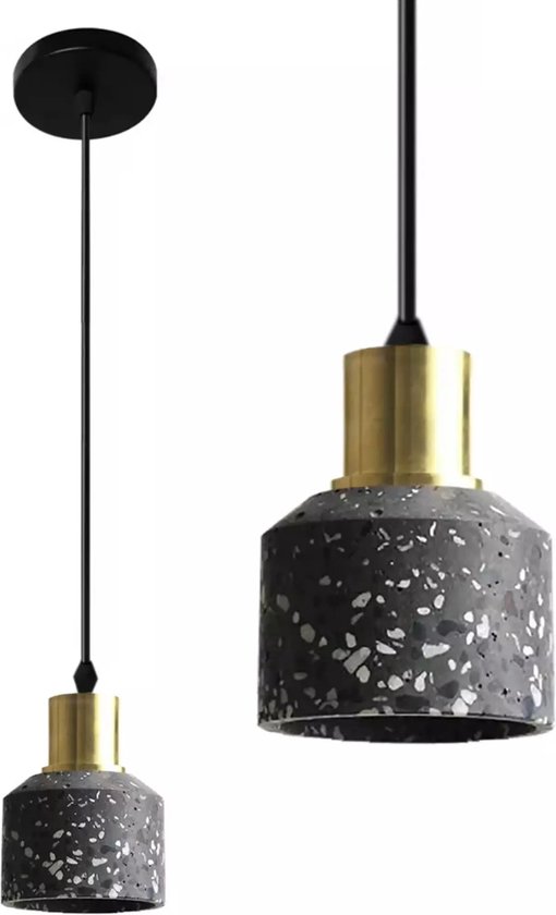 TooLight Hanglamp Lastri APP930-1CP - E27 - 10 x 14.5 cm - Goud/Zwart