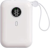 DrPhone PowerCharge - 10000mAh Powerbank - Opladen met Gemak en Snelheid - Vier Apparaten Tegelijk - QC22.5W Technologie - Tweerichtings Snellaadtechnologie - Wit