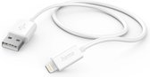 Hama Câble de charge USB USB 2.0 Prise Apple Lightning, Prise USB-A 1 m Wit 00201579