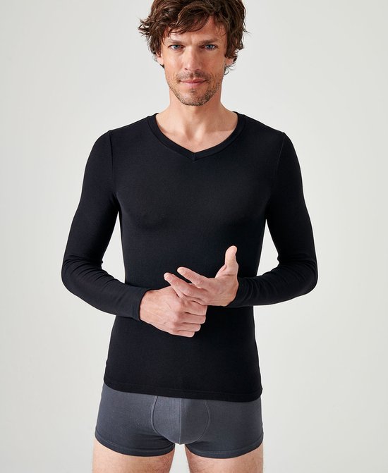 V Hals Basic Shirt Lange Mouw TEN CATE Thermo Men V-neck Long