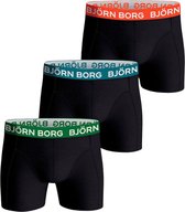 Björn Borg Cotton Stretch boxers - heren boxers normale lengte (3-pack) - multicolor - Maat: M