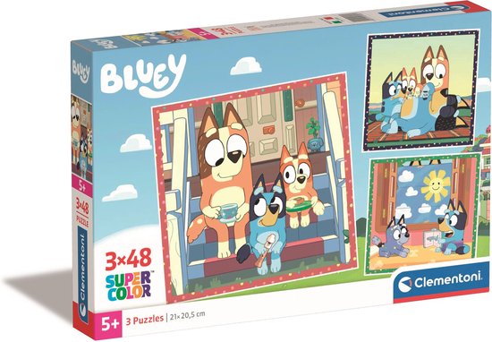 Clementoni - Puzzel - 3 x 48 Stukjes - Bluey - Puzzel Voor Kinderen ...