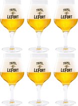 LeFort Tripel Bierglas 25cl - Set van 6 Stuks - Ideaal voor Tripel Belgisch Speciaalbier - Ervaar de Unieke LeFort Tripel Smaak in Elegante Glazen