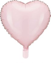 Partydeco - Folieballon pastel roze hart