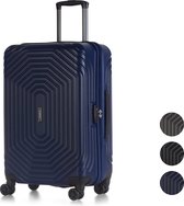 ©TROLLEYZ - Florence No.7 - Valise de voyage 69cm avec serrure TSA - Roues doubles - Spinners 360 ° - 100% ABS - Valise de voyage en Blue Ocean