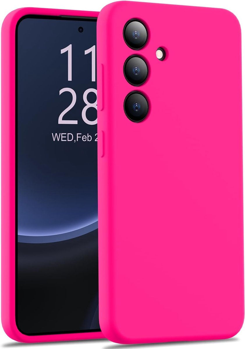 Casemania Hoes Geschikt voor Samsung Galaxy S24 Plus - Roze - Liquid Siliconen Back Cover