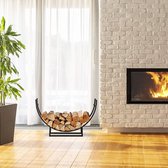 Brandhoutrek - Firewood Rack Metal Firewood Rack for Indoor and Outdoor 55x92x21 cm