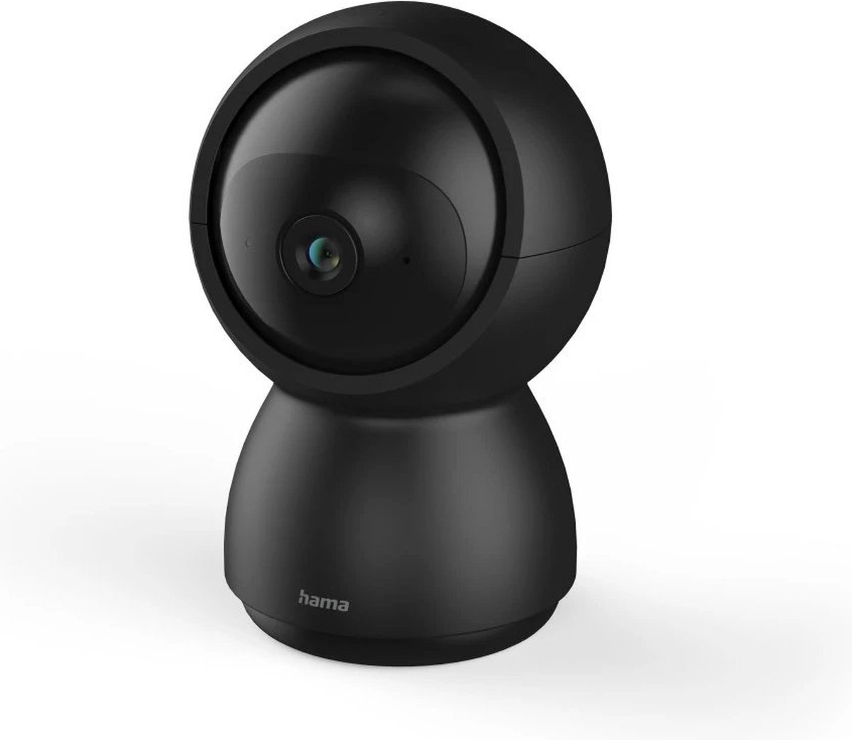 Hama Wi-Fi Bewakingscamera voor Binnen - WLAN Draaibare Camerabeveilging met Bewegingsdetentie - Full HD 1080p - Micro SD-kaart tot 128GB - Hama Smart Solution App en Spraakbesturing - Zwart