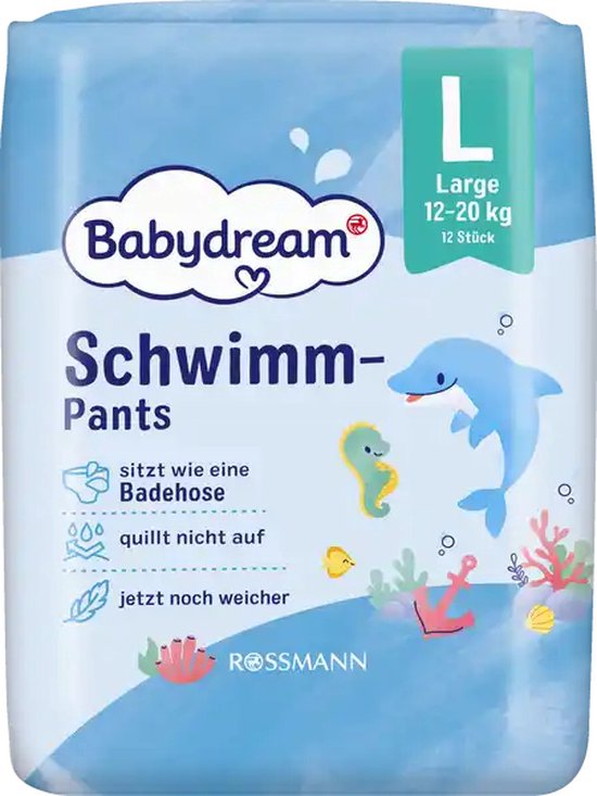 Babydream Zwemluiers L (12-20kg) - 12 stuks