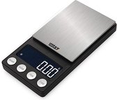 Balance de cuisine numérique de précision - 200 g / 0 g - De 0 à 200 grammes - Mini balance de poche - USB - Zwart