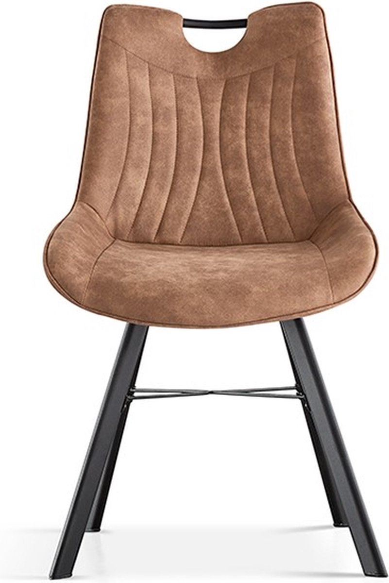 Interiax Eetkamerstoel Ida Micro Fiber PU Donkerbruin