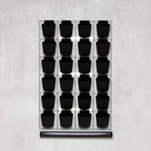 Mijn Verticale Tuin - Voor Binnen - Compleet Startpakket (Large) 90cm x 60cm - 24 Bakjes - Plantenbak aan de muur - Groene wand - Groene muur - Verticale Moestuin - Balkonbak - Plantenmuur - Muurtuin