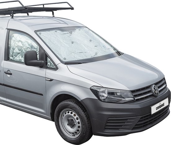 Campout Raamisolatieset voor Volkswagen Caddy Campout - Isolerende raamfolie - 7-laags materiaal - Raamisolatie folie - Tegen hitte en kou – Privacy en Bescherming - Voor Voorruit en Zijramen - Incl. bevestigingszuignappen – 3 Stuks