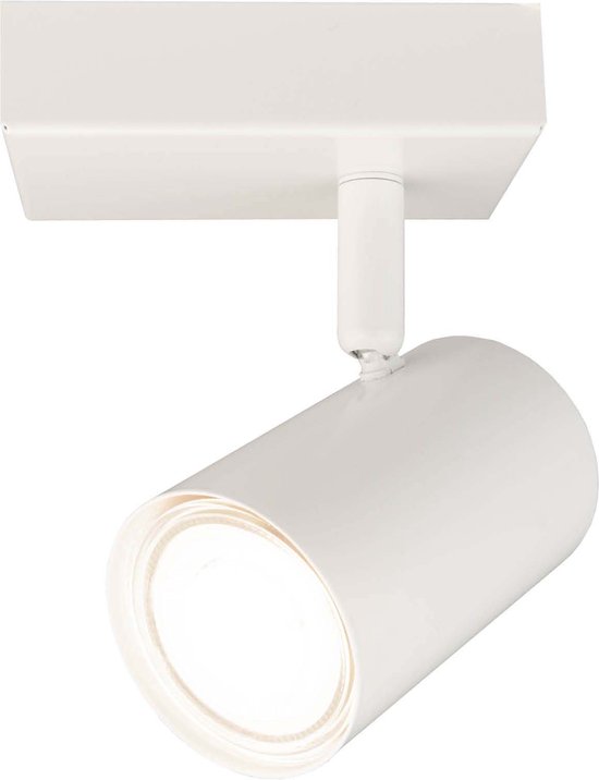 Ledvion LED plafondspot Wit 1 lichts, dimbaar, 5W, 4000K, kantelbaar, GU10 fitting, opbouwmontage, Witte lamp, rechthoekige lamp, verlichting, IP20, GU10 fitting, incl. GU10 lamp