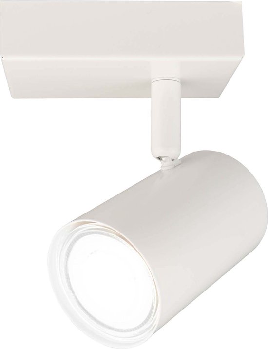Ledvion LED plafondspot Wit 1 lichts, dimbaar, 5W, 6500K, kantelbaar, GU10 fitting, opbouwmontage, Witte lamp, rechthoekige lamp, verlichting, IP20, GU10 fitting, incl. GU10 lamp