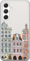 Leuke Telefoonhoesjes - Hoesje geschikt voor Samsung Galaxy A54 - Grachtenpandjes - Soft case - TPU - Print / Illustratie - Multi