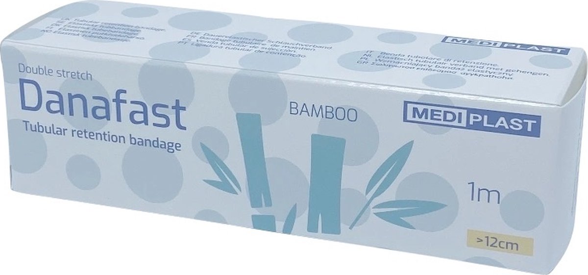 Goedkoopste Danafast Bamboe Buisverband Double stretch 12cm dijen en kleine bovenlichamen