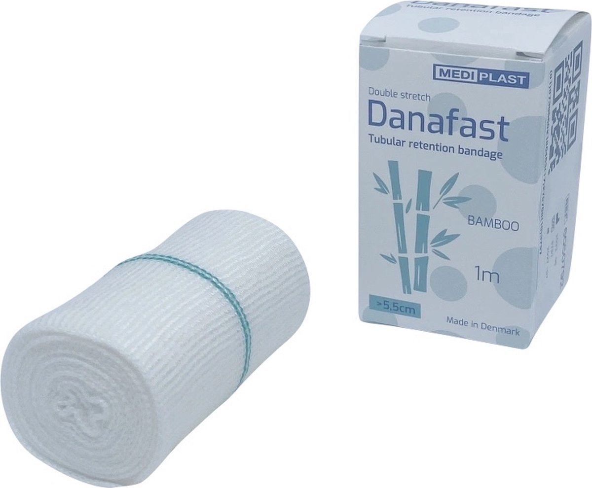 Goedkoopste Danafast Bamboe Buisverband Double stretch 5,5cm voeten, handen, armen en kleine benen - 3 stuks