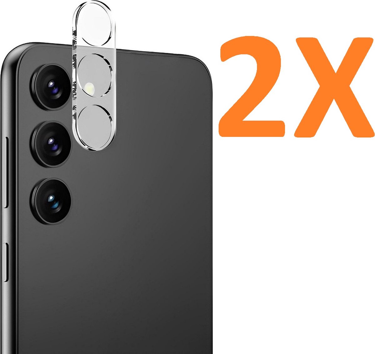 Camera Lens Glass Protector - beschermer Geschikt voor: Samsung Galaxy S23 - Transparant - 2x