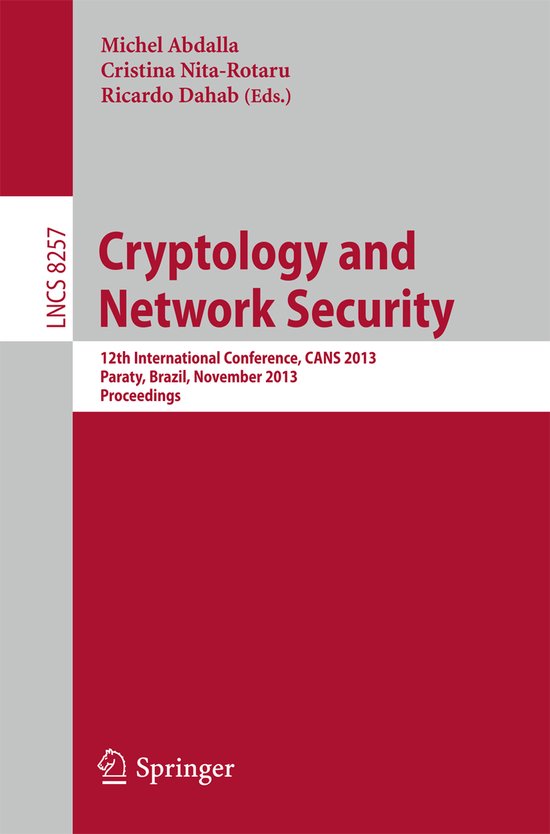 Cryptology and Network Security - cover