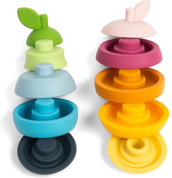 BigJigs - Stapelbare Appel en Peer - Stapelspeelgoed - Vanaf 12 maanden van Bigjigs — afbeelding 4