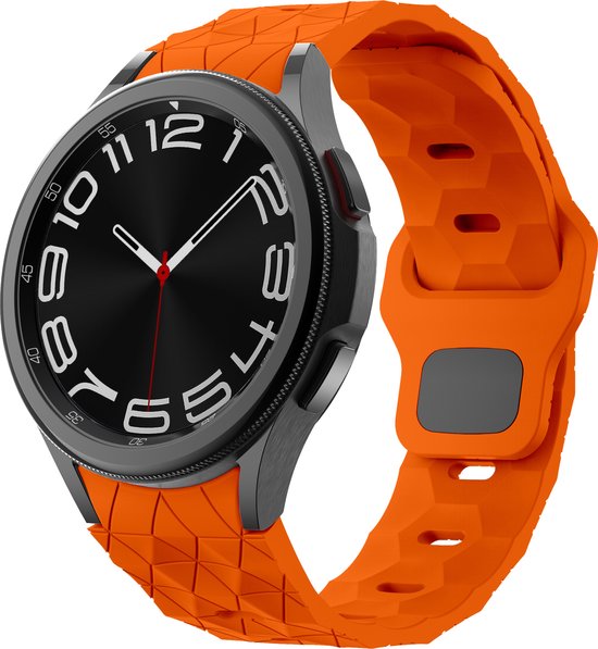 YONO Hexagon Strap 20mm - Bracelet de montre adapté pour Samsung Galaxy Watch 6/5/4 (40/43/ 44/47mm Classic & Pro) - Oranje