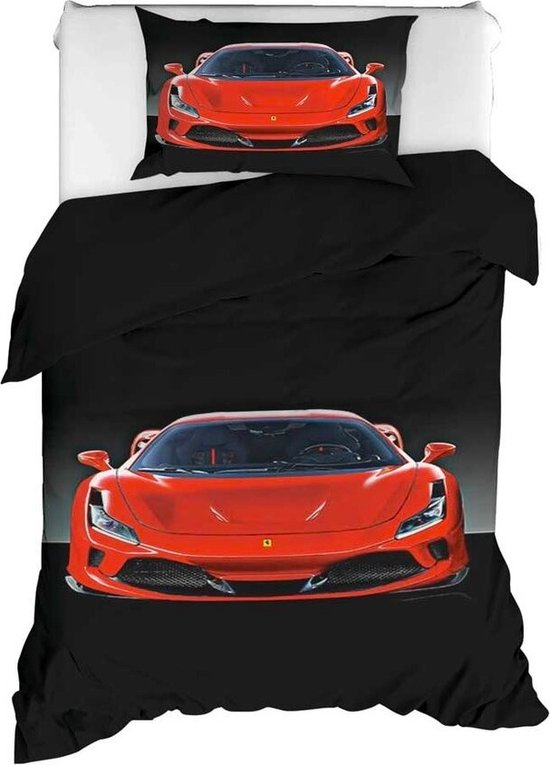 SSWJT Beddengoed voor sportwagen voor jongeren en jongens, dekbedovertrek, model 3D-sportwagen, met ritssluiting (140 x 200 cm, stijl 4