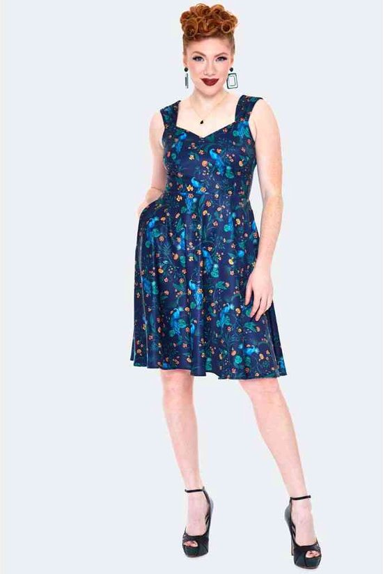 Voodoo Vixen Desert Floral 50 Luvun Keinurokki Sininen