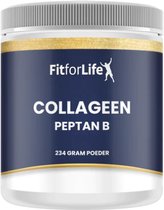 Fit for Life Collageen Peptan B - Bosbes smaak - Hoogwaardig collageen hydrolisaat - Bevat tevens glucosamine en vitamine C - Poedervorm - 234 gram (30 doses)