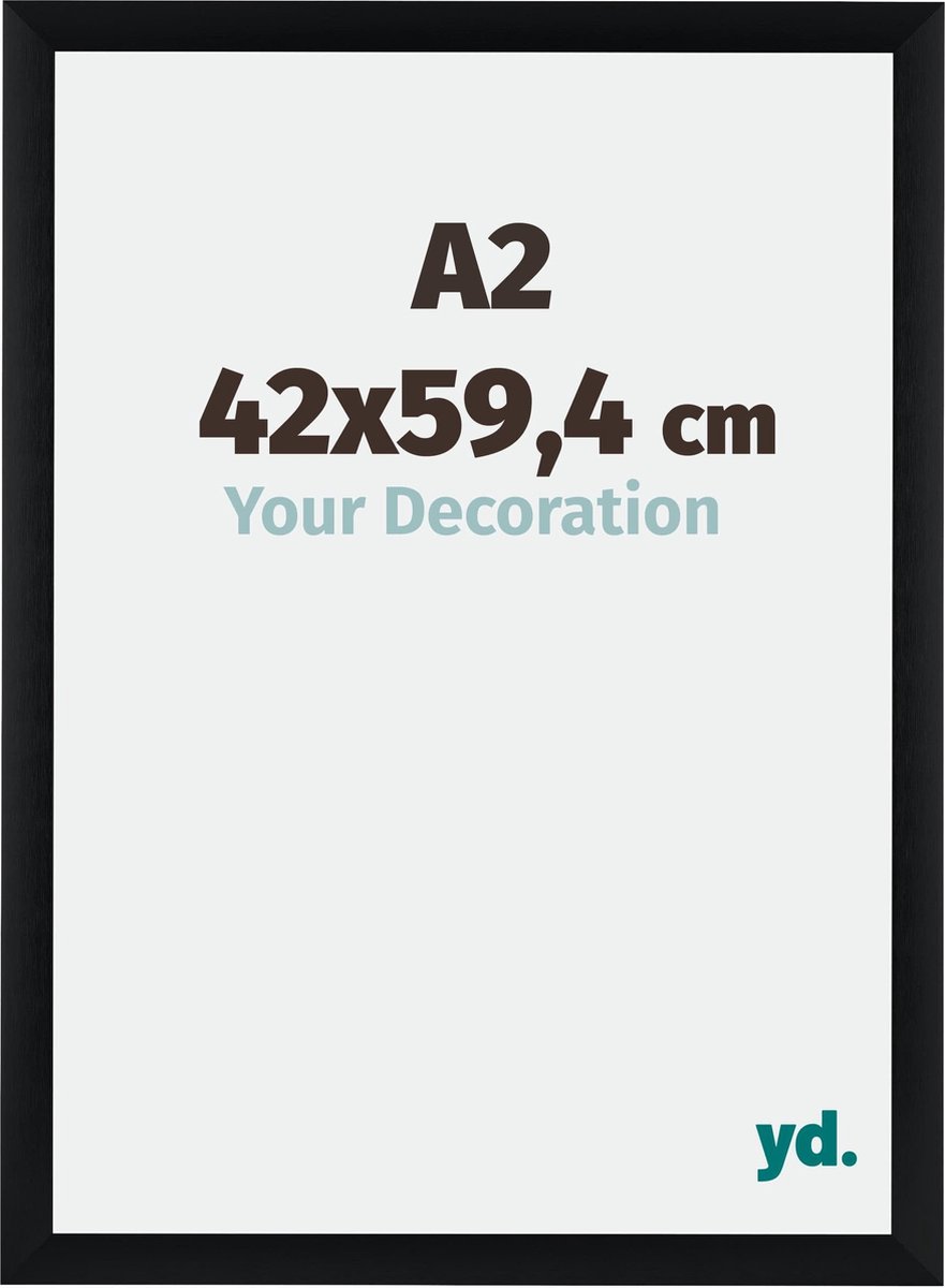 yd. Your Decoration - Fotolijst A2 42x59,4 cm - Aluminium - Zwart Geborsteld - Tucson