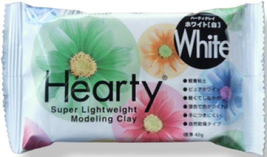Foto: Hearty white modeling clay super lightweight lichtgewicht modelleer hobby klei wit 40gr luchtdrogend