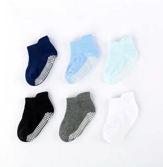 Ychee - Set van 6 Kindersokken - Unisex - Anti slip - Baby - Kinderen - Zacht - Comfort - Katoen - 3-5 Jaar (Large) van Ychee — afbeelding 4