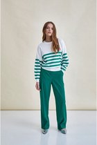 Minus Livina Straight Leg Pant Broeken Dames - Groen - Maat 36