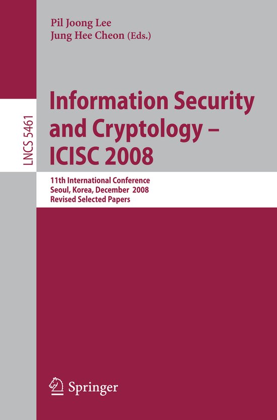 Information Security and Cryptoloy - ICISC 2008 - cover