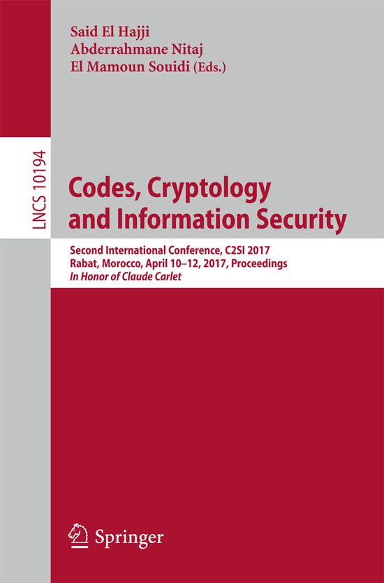 Codes, Cryptology and Information Security - cover