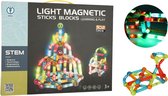 Magnetische Lichtgevende Blokken - Magnetische Bouwstenen - Constructie Speelgoed - STEM Speelgoed - 102 Elementen