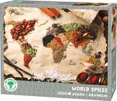 M. Puzzle Brocoli 1000 pièces - Épices du monde - Puzzle Wereldkaart avec épices - 68 x 48 cm