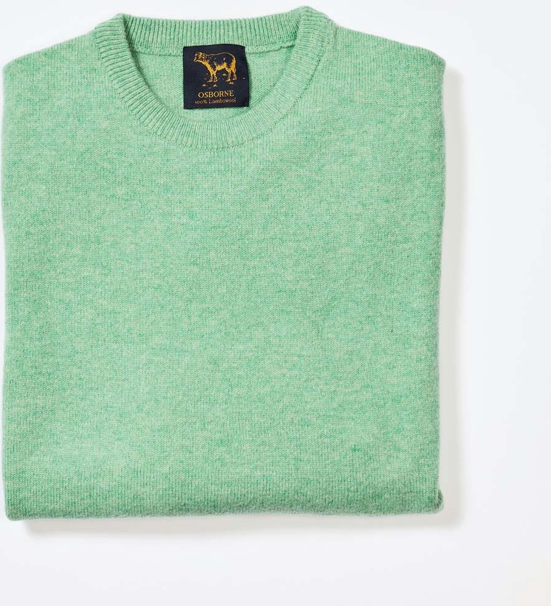Osborne Knitwear Trui met ronde hals - Sweater heren in Lamswol - Pullover Heren - Springtime - L