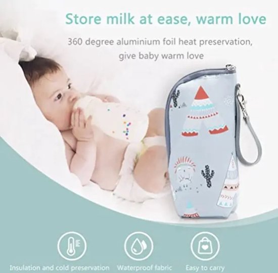 Melkfles Warmhouder - Melkfles Tas - Babyfles - Thermotas –Moedermelk - Isolatietas - gekleurd. van Bearsu — afbeelding 3