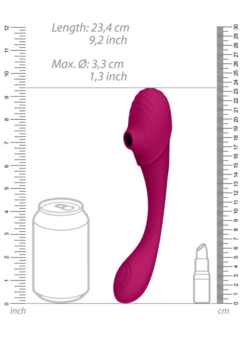 Goedkoopste VIVE by Shots - Mirai - Double Ended Pulse Wave Air Wave Bendable Vibrator